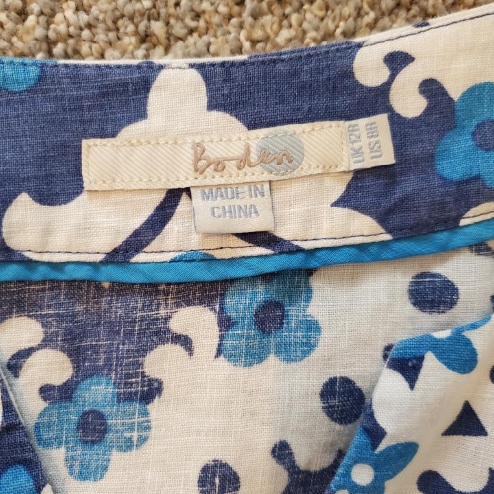 Boden 3/4 Sleeve Linen Dress - Picture 2 of 2